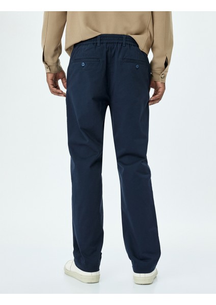 Pamuklu Gabardin Cep Detaylı Chino Pantolon