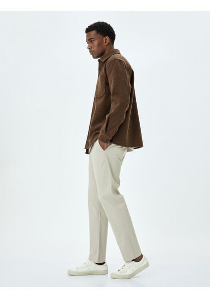Pamuklu Gabardin Cep Detaylı Chino Pantolon fiyatları