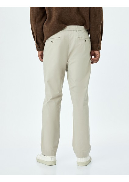 Pamuklu Gabardin Cep Detaylı Chino Pantolon fırsatları