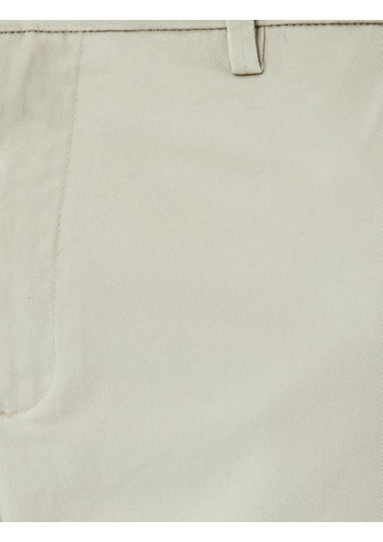 Pamuklu Gabardin Cep Detaylı Chino Pantolon