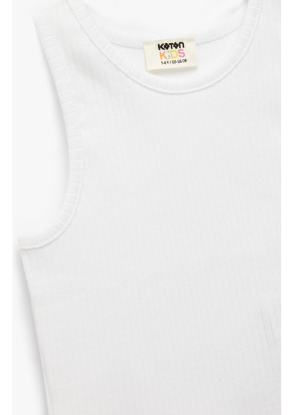 Pamuklu Kolsuz Bisiklet Yaka Basic Crop Atlet modelleri