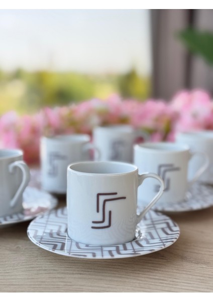 Tamina Desen1 4 Parça 2 Kişilik Kahve Fincanı 90CC fırsatları