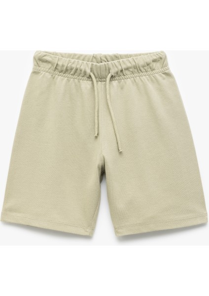 Pamuklu Beli Bağcıklı Basic Şort