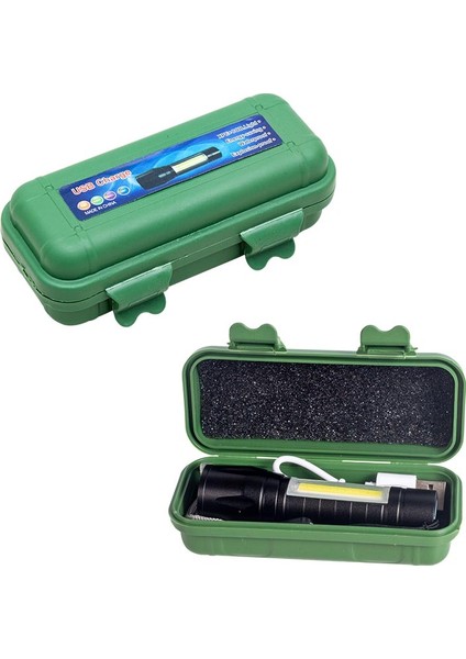 Metal Flashlıght Power Ledli Şarjlı El Feneri (4401)