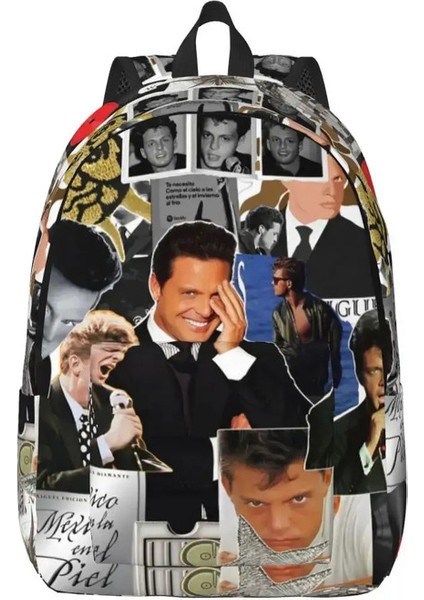Luis Miguel Mexico Singer Serin Sırt Çantası Açık Okul Iş Kolajı Y2K Canlı Day Pack Erkek Kadın Dizüstü Bilgisayar Omuz Çantası Renk: 7/boyut: 12 Inç (Yurt Dışından)