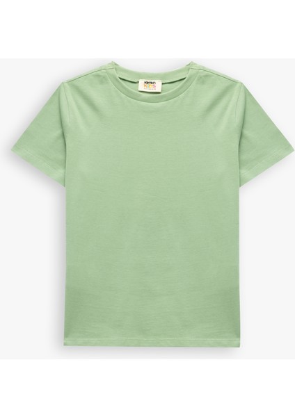 Pamuklu Kısa Kollu Bisiklet Yaka Basic Tişört Seti modelleri