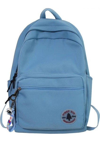 Kız Düz Renk Moda Okul Çantası Kolej Öğrenci Kadınlar Sırt Çantası Moda Seyahat Bayan Dizüstü Sevimli Sırt Çantası Yeşil Yeni Kadın Çanta Renk: Mavi/beden: L30CMW13CMH44CM (Yurt Dışından)