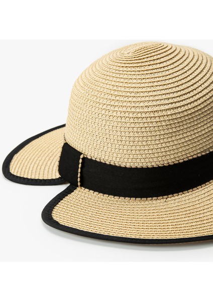 Bant Detaylı Hasır Şapka modelleri
