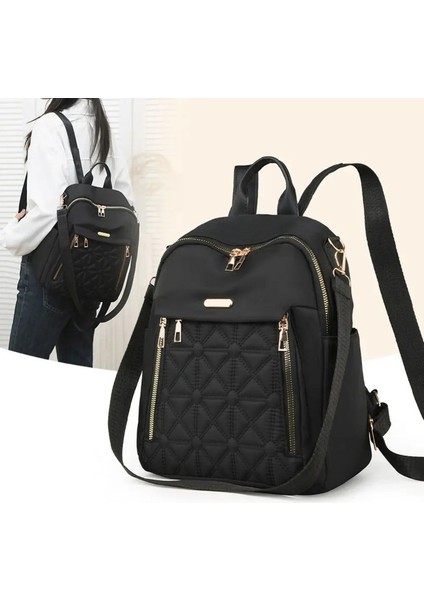 Moda Naylon Sırt Çantası Çok Fonksiyonlu Büyük Kapasiteli Öğrenci Çanta Omuz Çantası Kadın (Yurt Dışından)