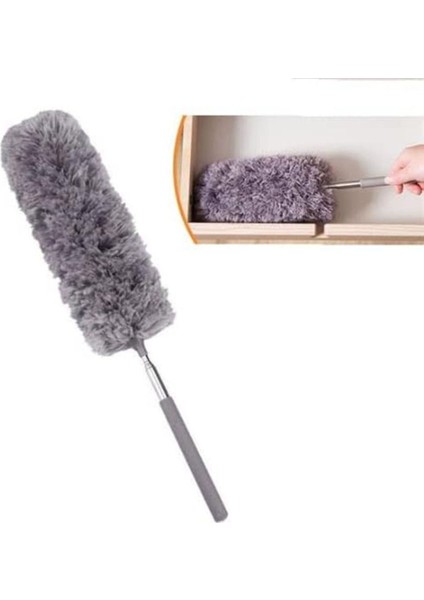 Teleskopik Mikrofiber Toz Alma Fırçası, Uzun ve Yumuşak Başlıklı, Pratik Temizlik Aracı