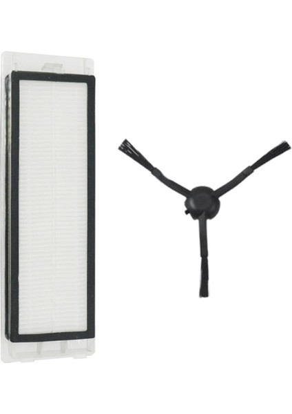 Uyumlu 2 Parça Filtre ve Fırça Seti, Siyah, Temizlik Aksesuarları