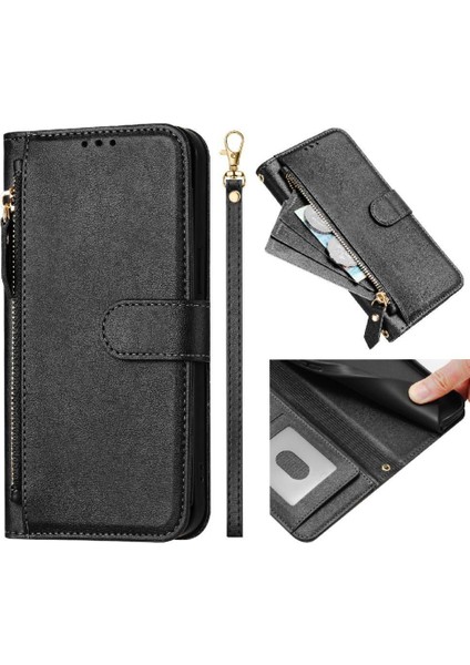 Xiaomi Poco F7 Ultra 5g Fermuar Kart Tutucu Pu Deri Için Flip Case (Yurt Dışından)