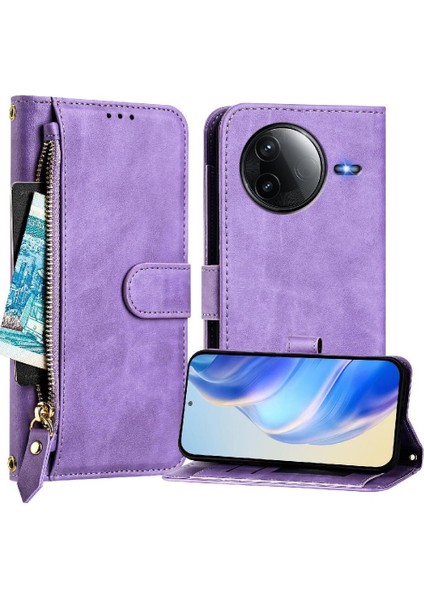 Xiaomi Poco F7 Ultra 5g Fermuar Kart Tutucu Pu Deri Için Flip Case (Yurt Dışından)