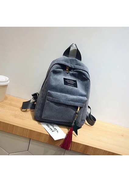 Yeni Sıradan Kadın Sırt Çantası, Üniversite Okulu Seyahat Çantası, Harajuku Seyahat Omuz Çantası, Teenage Girls Renk: Gri/boyut: 25X9X32CM (Yurt Dışından)