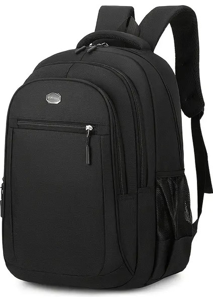 Büyük Kapasiteli Sırt Çantası, Erkek ve Kadın Öğrenci Bilgisayarı Bagmulti Cep Su Geçirmez ve Aşınmaya Dalı Sırt Çantası, Chrcolor: Siyah (Yurt Dışından)