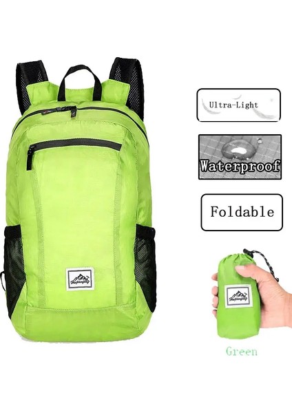 Hafif Taşınabilir Seyahat Sırt Çantası Erkekleri Açık Yolda Yürüyüş Katlanır Çanta Paketi Bisiklet Sırt Çantaları Su Geçirmez Ultralight Katlanabilir Bagscolor: Siyah (Yurt Dışından)