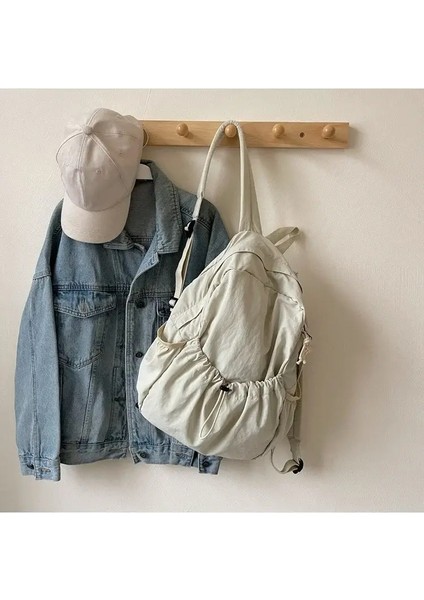 Sıradan Sırt Çantası Kadınlar Büyük Kapasiteli Moda Ortaokul Öğrencisi Pleat Okul Çantası Bez Çanta Kore Seyahat Backpackcolor: Siyah Yok Kolye (Yurt Dışından) fiyatları