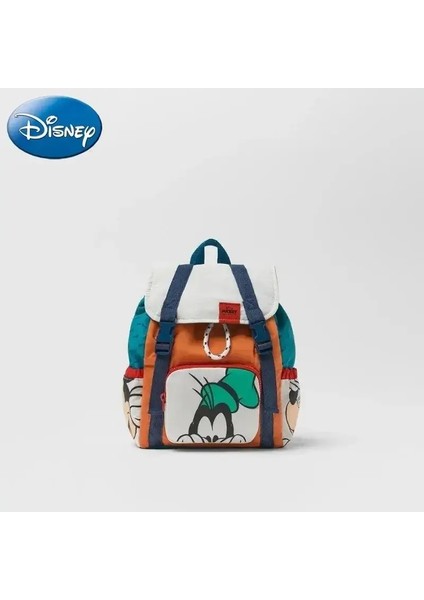 Disney Yeni Mickey Karikatür Moda Sırt Çantası Kadınlar Minnie Canvas Okul Çantası Erkek ve Kızlar Moda Büyük Kapasite Sırt Çantası Renk: B3 28X25X12CM (Yurt Dışından)