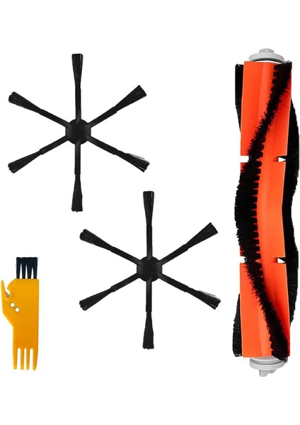 Siyah Ana Yan Fırça Yedek Seti, Temizlik Için Uygun, Çok Renkli Tasarım