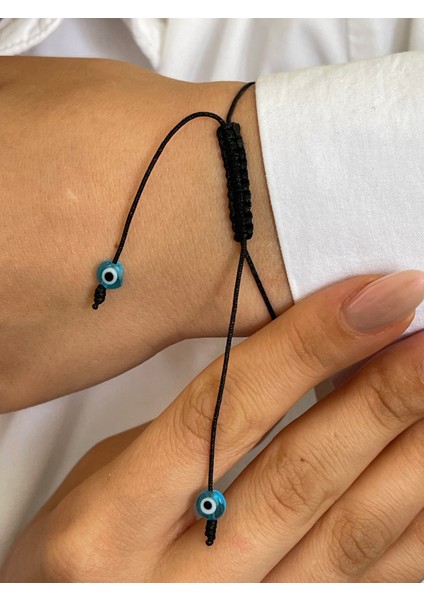 14 Ayar Altın Nazar Boncuklu 3 Dorikalı Altın Şans Bilekliği modelleri