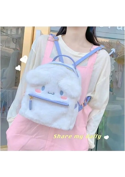 Kawaii Karikatür Peluş Pembe Yay Benim Melodisi Kız Sırt Çantası Büyük Kapasiteli Öğrenci Sevimli Sinnamoroll Backpackcolor: Cinnamoroll (Yurt Dışından)