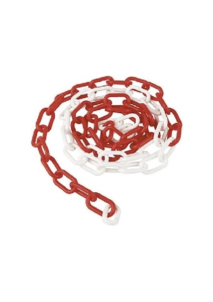 Plastik Zincir Kırmızı-Beyaz 6 mm 100MT fiyatları
