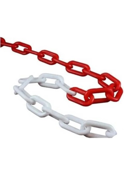 Plastik Zincir Kırmızı-Beyaz 6 mm 100MT modelleri
