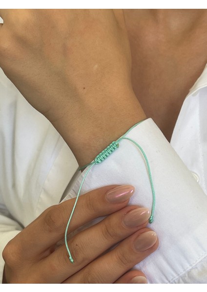 14 Ayar Altın Dorikalı Turkuaz Ipli Zarif Altın Bileklik modelleri