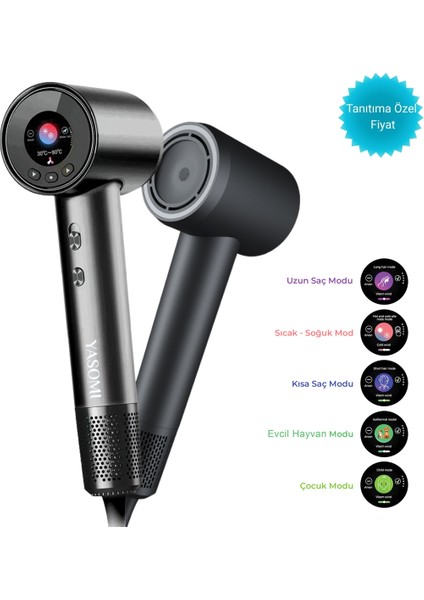 Dh-21 Hyperdry Dijital Iyonik Saç Kurutma Makinesi – 110.000 Rpm, Isı Kontrollü