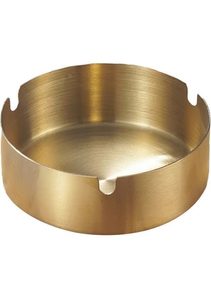 Çelik Gold 8 cm Kafe Restaurant Lokanta Yuvarlak Kül Tablası Küllük MT174SR