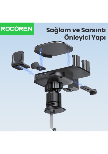 Metal Kancalı Havalandırma Destekli Araç Içi Telefon Tutucu modelleri