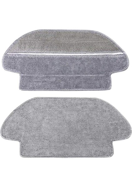 Uyumlu 2'li Robot Süpürge Mop Bezi Seti, Gri Renk