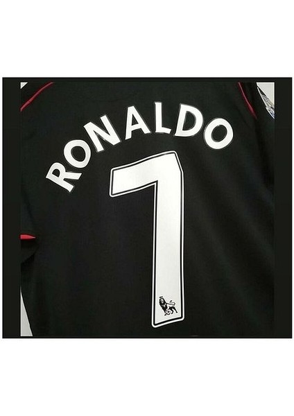 M.unitedd #cr7 C./ronaldo Moskova 2008 Sezonu Çocuk Forması 4'lü Set (Black)