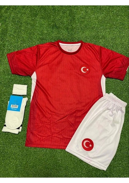 Türkiye #10 Hakan Çalhanoğlu Iç Saha Çocuk Forması 4'lü Set (Red) fiyatları