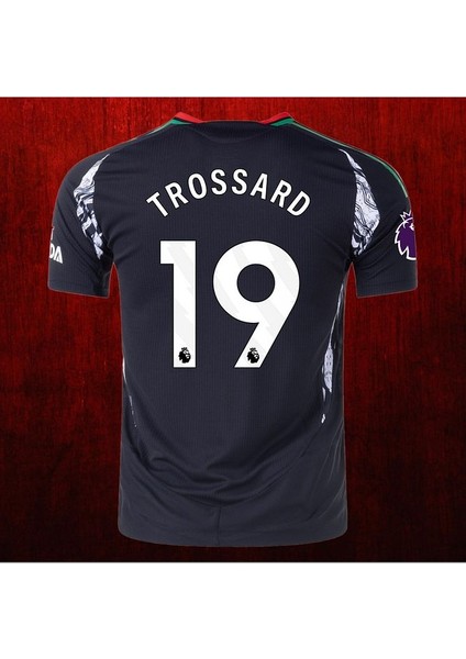 2024/25 Yeni Sezon Leandro Trossard 19 Baskılı Forması Deplasman Siyah A.r.s.e.n.a.l