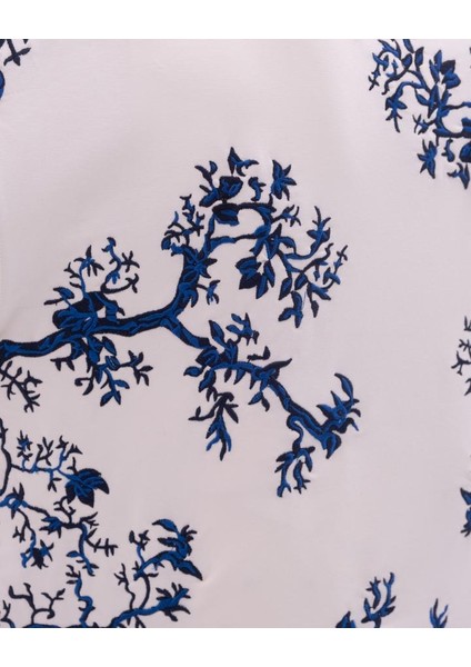Erkek Kısa Kol Deep Blue Veins Oversize Ekru fırsatları