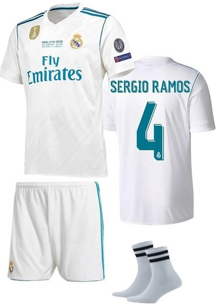 Kiev S.ramos 2018 Real Madrid Futbol Çocuk Forması 4'lü Set