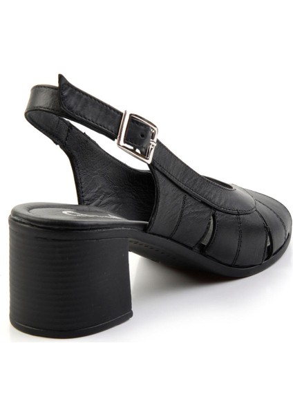 Siyah Leather Kadın Klasik Topuklu Ayakkabı K05040030303 fırsatları
