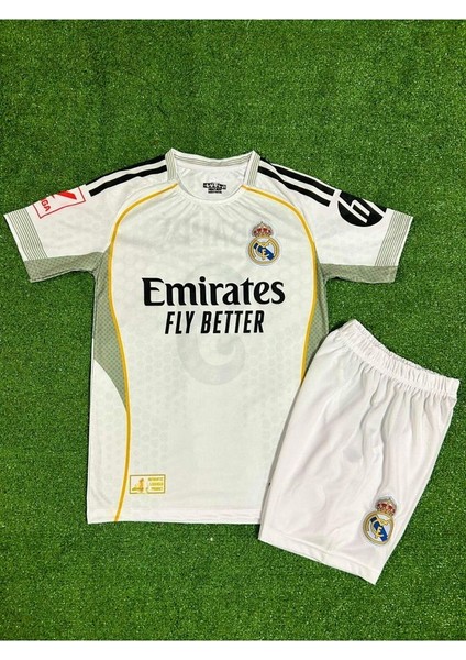 R.madridd #9 Kylian Mbappe 2025/26 Yeni Sezonu Çocuk Forması 4 Lü Set