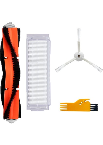 Uyumlu 4 Parça Filtre ve Fırça Seti, Beyaz, Temizlik Için Ideal Seçim