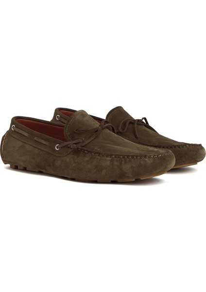 Haki Erkek Süet Loafer