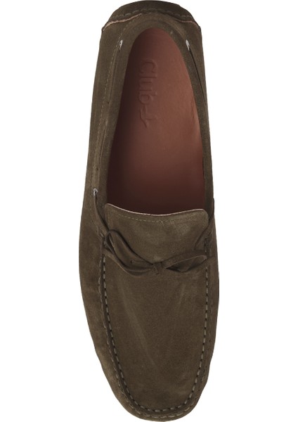 Haki Erkek Süet Loafer