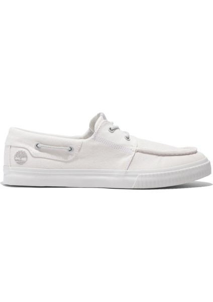 Mylo Bay Beyaz Erkek Kanvas Loafer