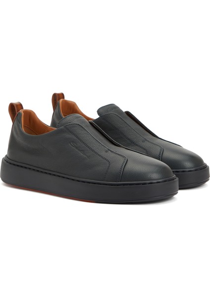 Lacivert Erkek Deri Sneaker