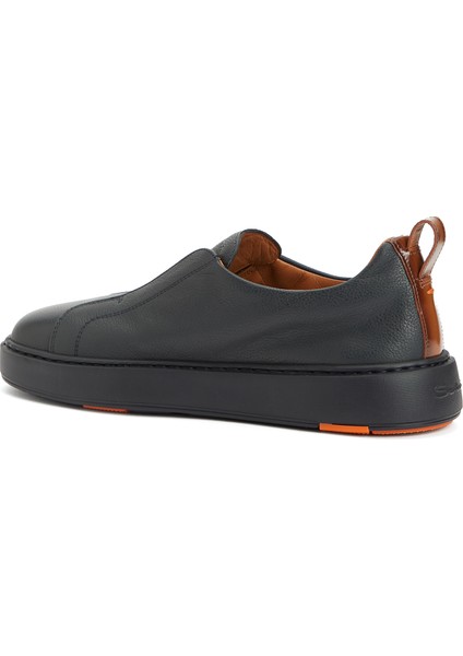 Lacivert Erkek Deri Sneaker