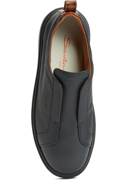 Lacivert Erkek Deri Sneaker