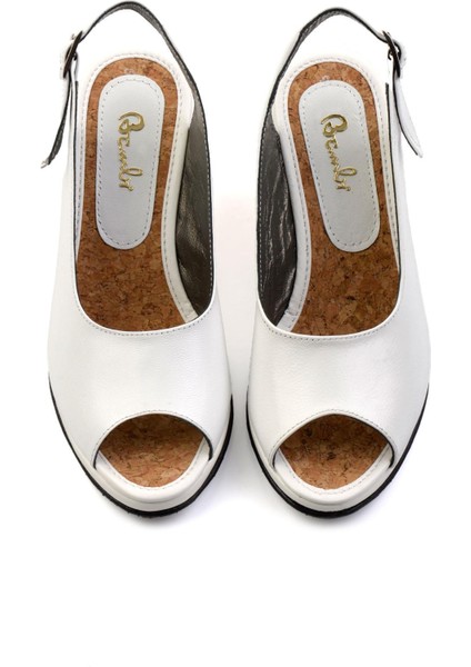 Beyaz Leather Kadın Sandalet K05582032103 fiyatları