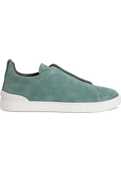 Açık Yeşil Erkek Deri Sneaker