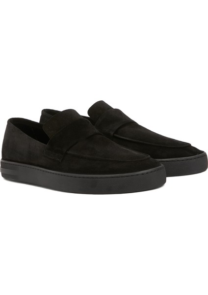 Siyah Erkek Deri Spor Loafer