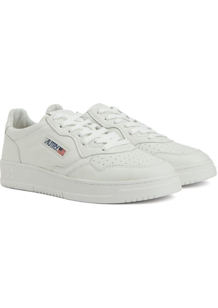 Beyaz Erkek Deri Sneaker